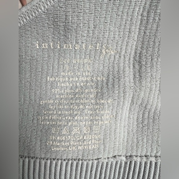 Free People Intimately Crossback Ribbed Bralette in Gray Motif Size L/XL NWT - Picture 3 of 4